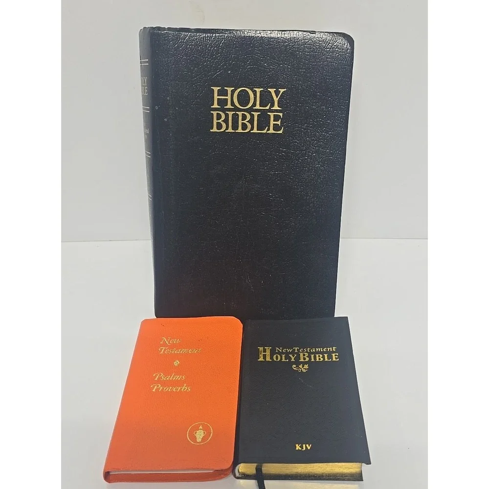 Holy Bible Lot KJV New Testament Psalms Proverbs Pocket Bible 3 Books Christian